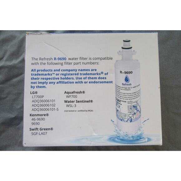 Refresh R-9690 Replacement Water Filter For LG & Kenmore Refrigerators (4 Pack) - Picture 7 of 11